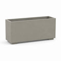 Fioriera rettangolare grigia in fibra di cemento 80 x 30 x 40 cm