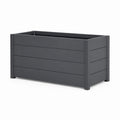 Fioriera rialzata rettangolare antracite in acciaio zincato 100 x 50 x 50 cm