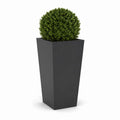 Vaso da fiori alto nero in PP quadrato 30 x 30 x 60 cm