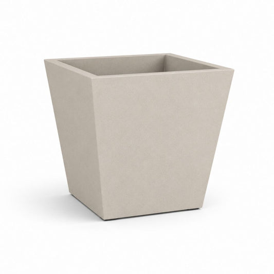 Vaso da fiori quadrato tortora in polipropilene 40 x 40 x 50 cm