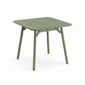 Tavolo da giardino quadrato verde oliva in alluminio 80 x 80 x 74 cm
